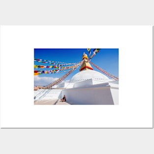 Boudhanath Buddhist Stupa Posters and Art